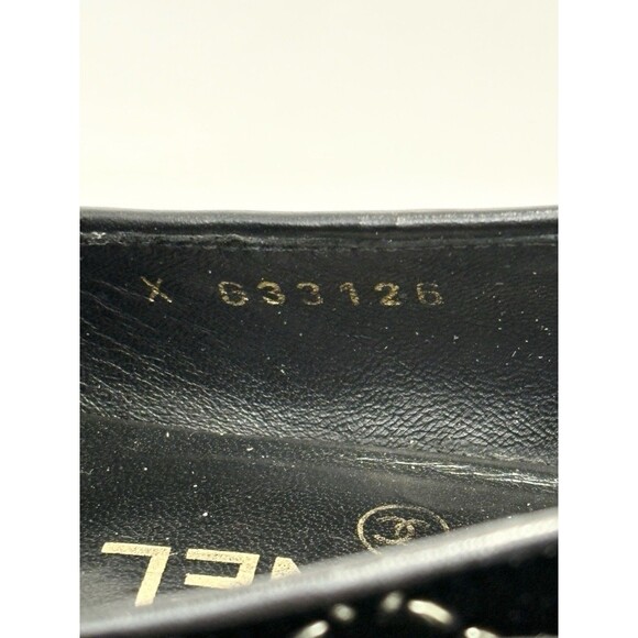 Chanel Black Velvet Loafers w/ Silver Metal CC Logo Accents 2017 EU Sz 36 6 - Picture 10 of 14
